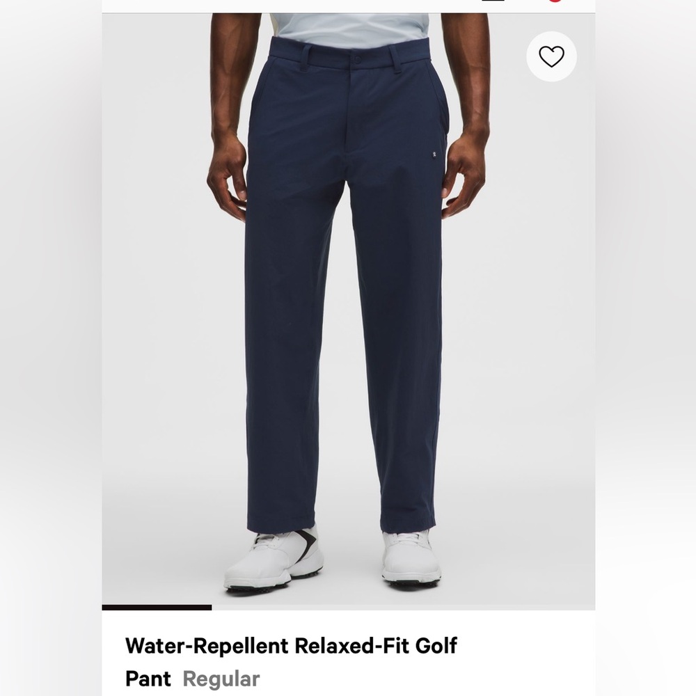 Lululemon water repellent relaxed fit pant regular club blue NWT size 36